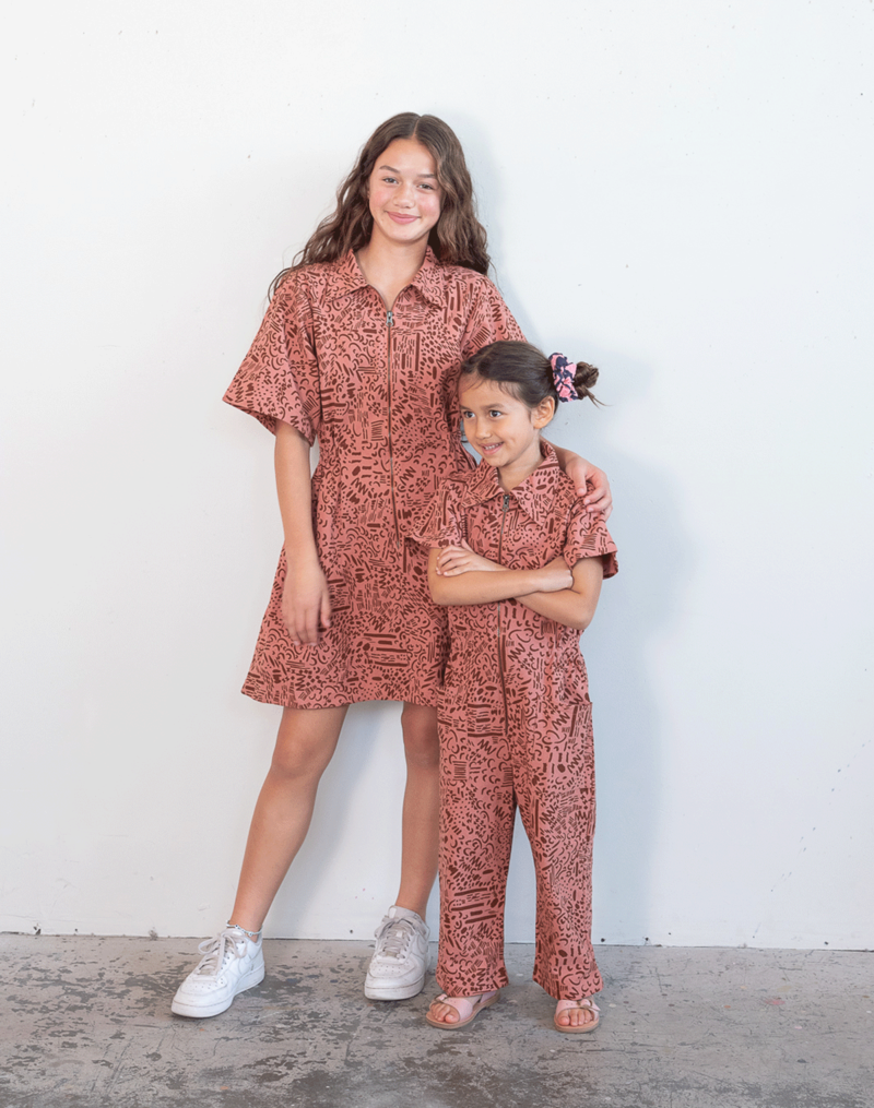 Kids Noble x Jenny Pennywood Organic Utility Suit - Prints Kids Noble x Jenny Pennywood Organic Utility Suit - Prints