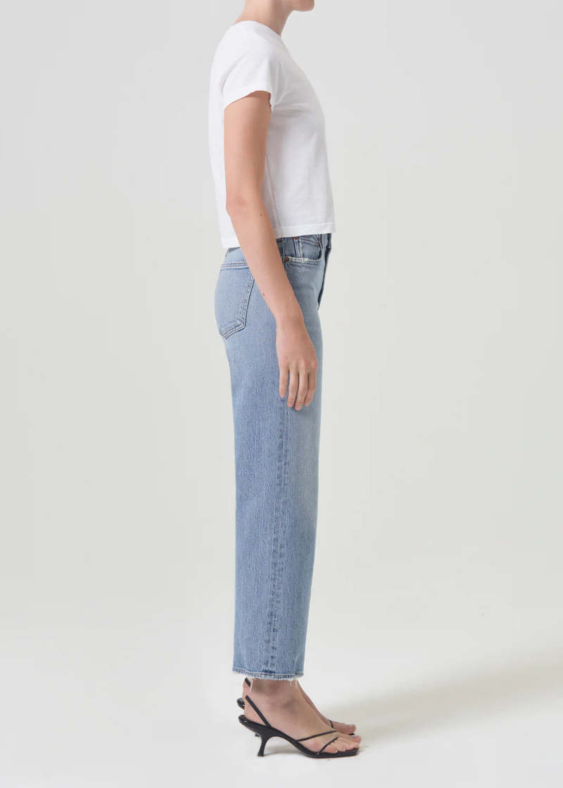 【関税込み】AGOLDE ブルー Harper ジーンズ AGOLDE Harper Wide-Leg Crop Jeans - Bergdorf Goodman