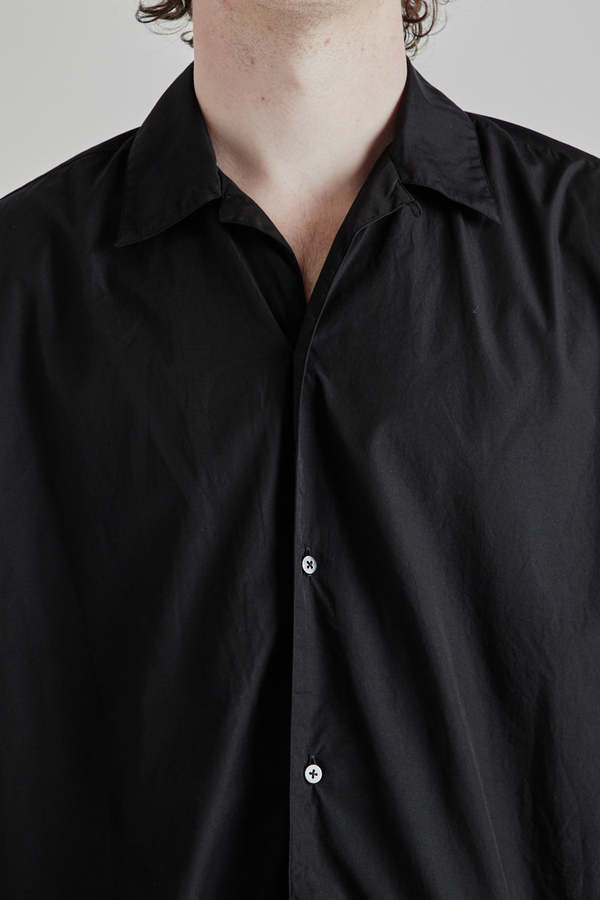 トップス blurhms Chambary Open-Collar Shirt Blurhms Chambray Open Collar Shirt - Olive Beige | Garmentory