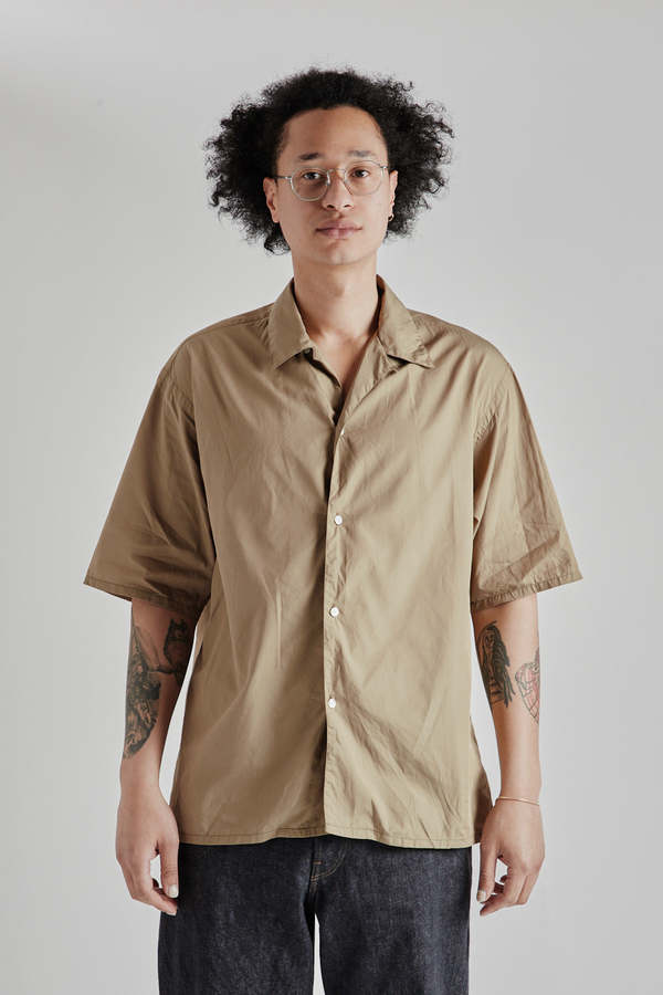トップス blurhms Chambary Open-Collar Shirt Chambray-Open-Collar-Shirt---