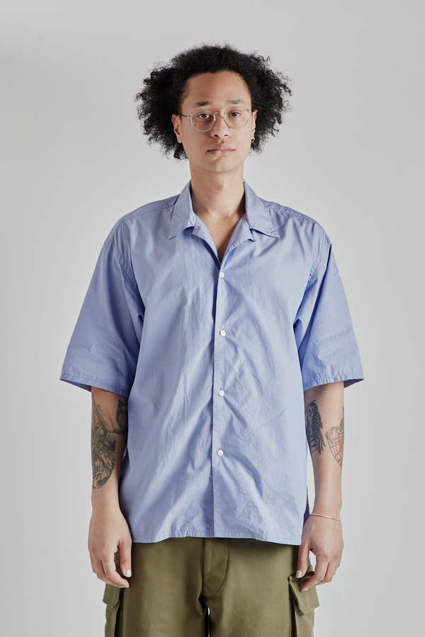 トップス blurhms Chambary Open-Collar Shirt blurhms (ブラームス) Chambray Open-Collar Shirt