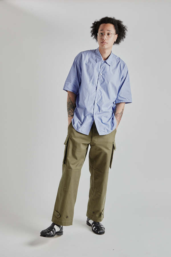blurhms ブラームスChambray Open-collar Shirt blurhms[ブラームス] Chambray Open-Collar Shirt
