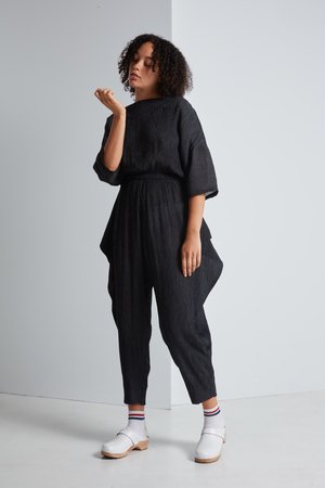 Black Crane Crape Jumper Black Crane Crape Jumper