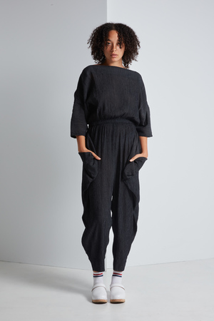 Black Crane Crape Jumper Black Crane Crape Jumper