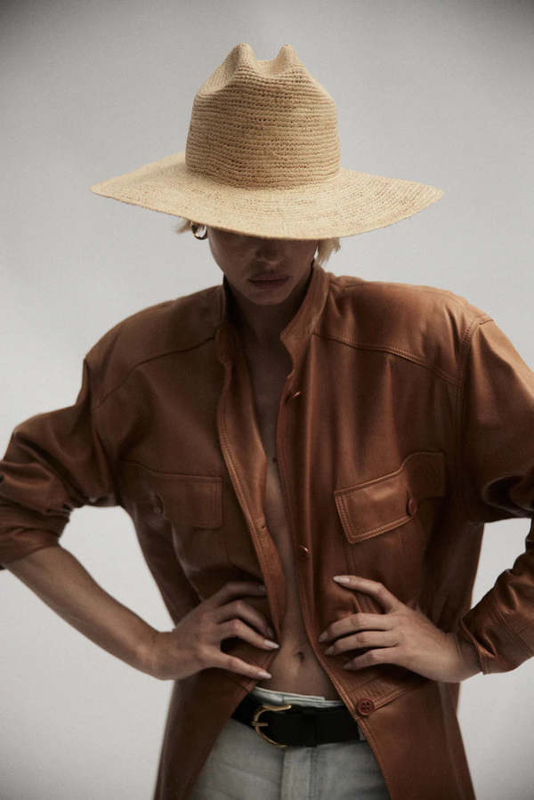 Janessa Leone Chandler Hat - natural | Garmentory display picture 3