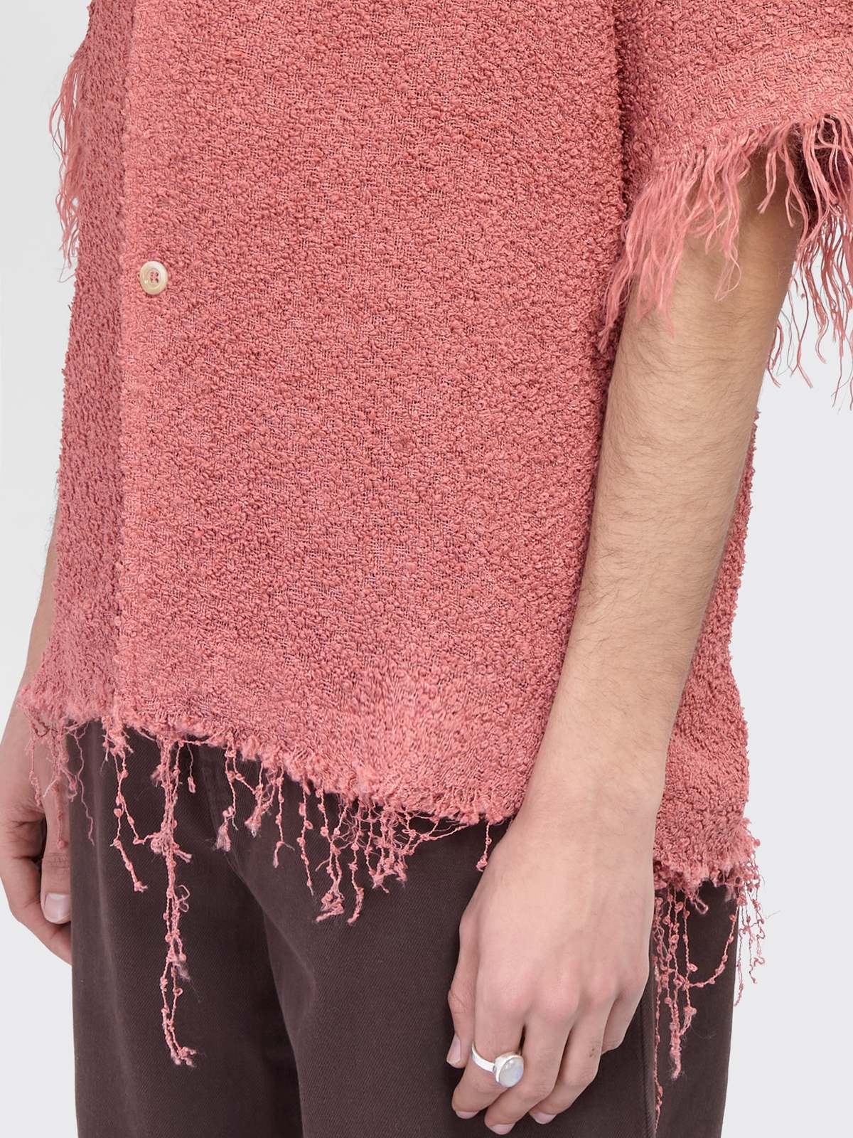 Séfr Fausto Shirt - Washed Fringed Red | Garmentory