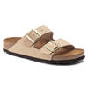 Birkenstock Arizona Soft Footbed Nubuk Leather Sandal - Sandcastle - Thumbnail 2