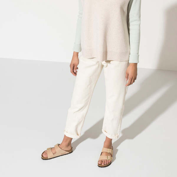 Birkenstock Arizona Soft Footbed Nubuk Leather Sandal - Sandcastle