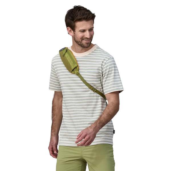 green patagonia sling bag Atom 8L Zippered main compartment has an internal divider to provide dedicated storage for easy access Patagonia Atom Sling Shoulder Pack