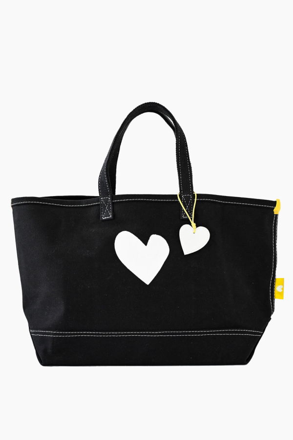 Kerri Rosenthal Imperfect Heart Tote Bag - Black/White