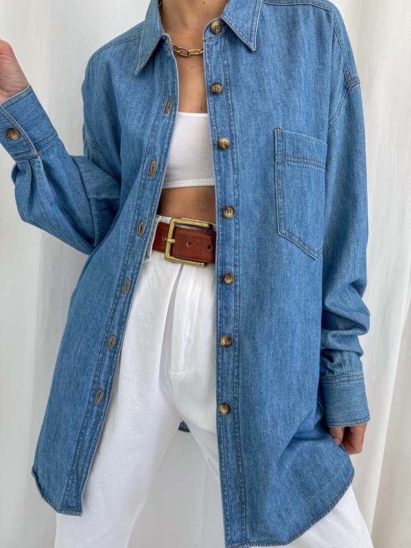 Dandy Button Up Shirt - Denim