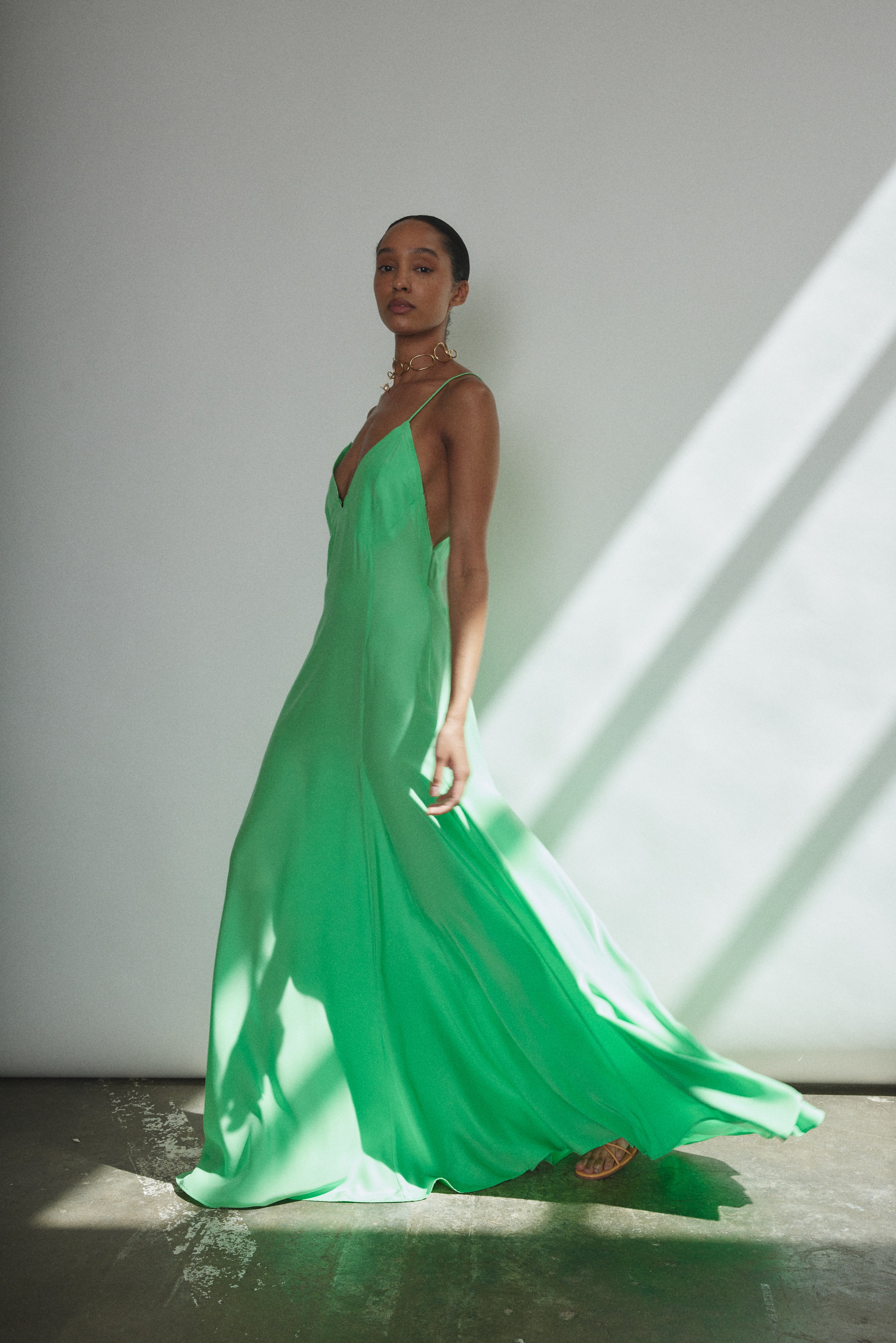 Kamperett Simone Slip Dress - Celadon | Garmentory