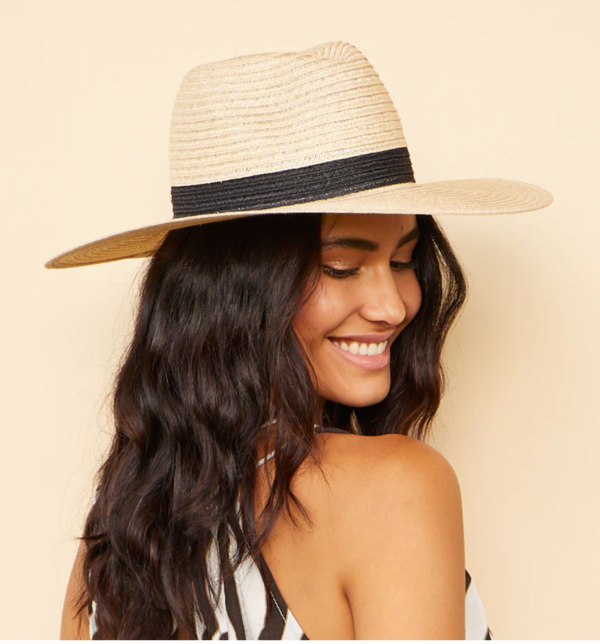 Eugenia Kim Natural Straw Fedora with Black Band EUGENIA KIM NEW YORK – 29 North Boutique at The Post Oak Hotel main image 4