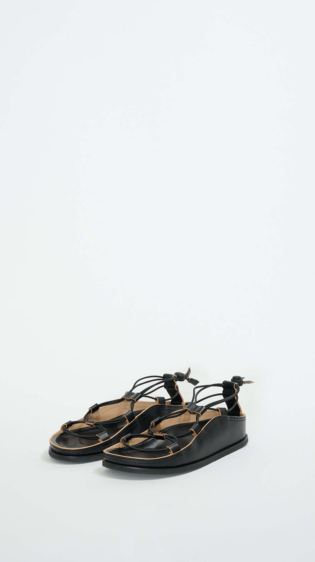 Lemaire Fussbett Spartan Sandals - Black | Garmentory
