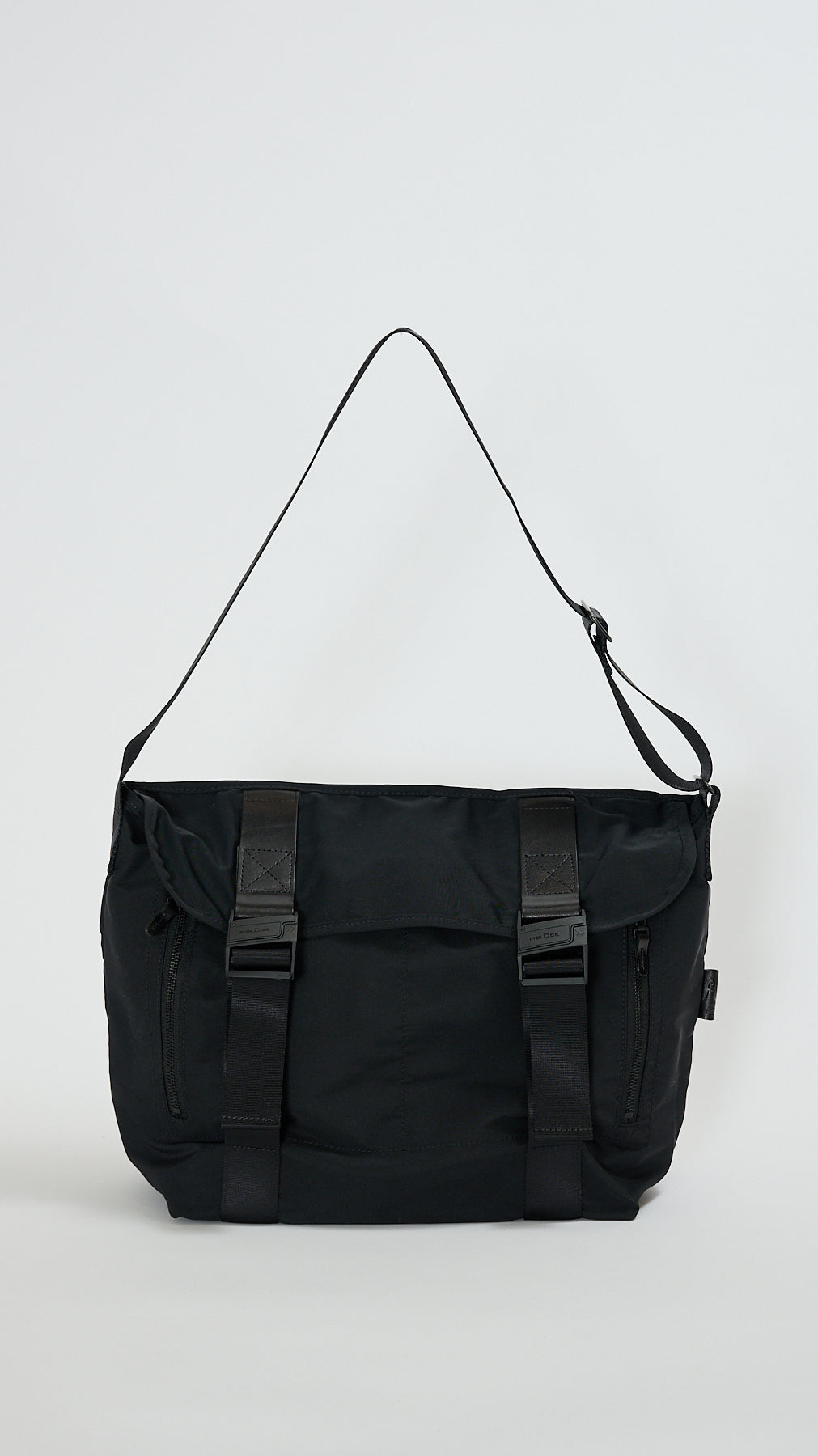 バッグ AMIACALVA Gabardine messenger bag M Namu Shop - Amiacalva Gabardine Messenger Bag - Black