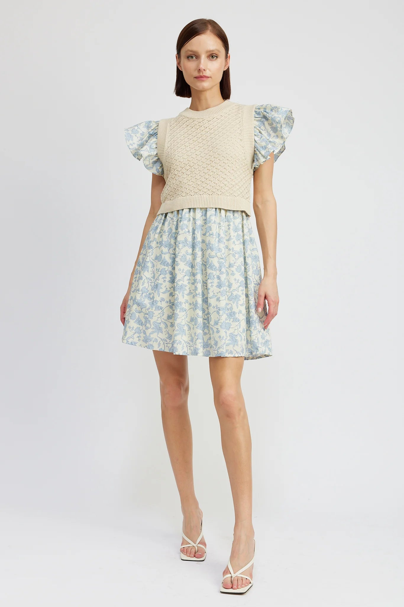 en saison blue floral dress BLUE/ IVORY Odessa Maxi Dress- EN SAISON