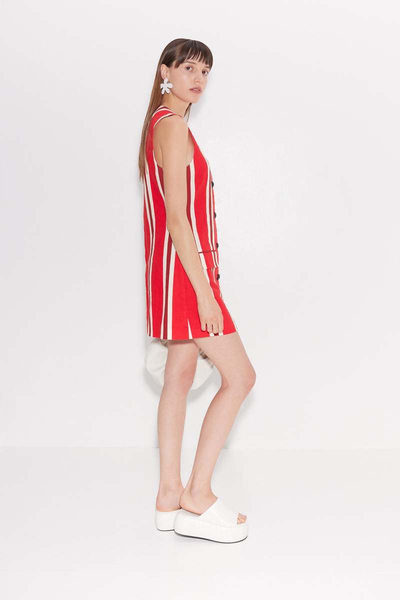 Simon Miller Carob Linen Mini Dress - Moroccan Spice Stripe Simon Miller Carob Linen Mini Dress - Moroccan Spice Stripe