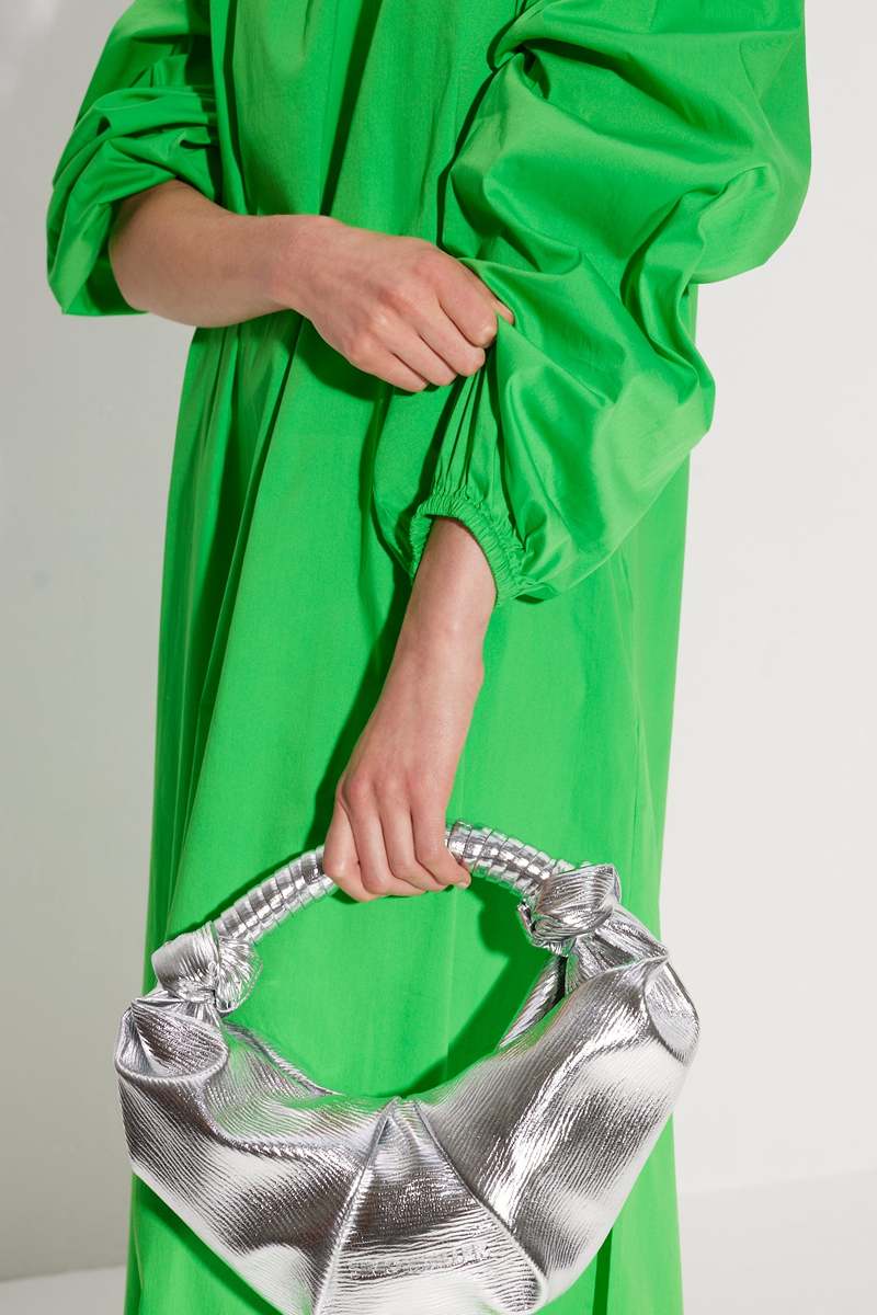 Oleander Poplin Dress in Gummy Green