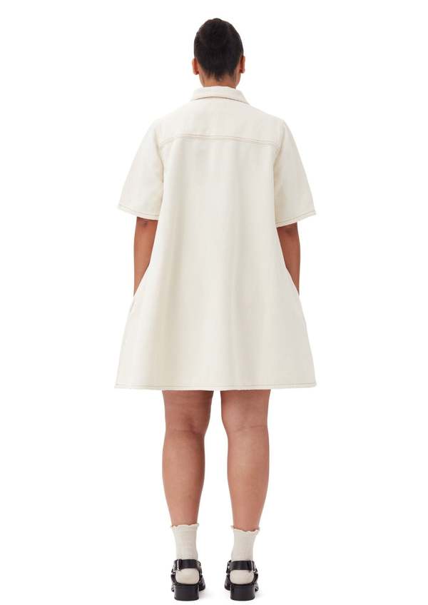 white christmas dresses Heavy Denim Mini Dress