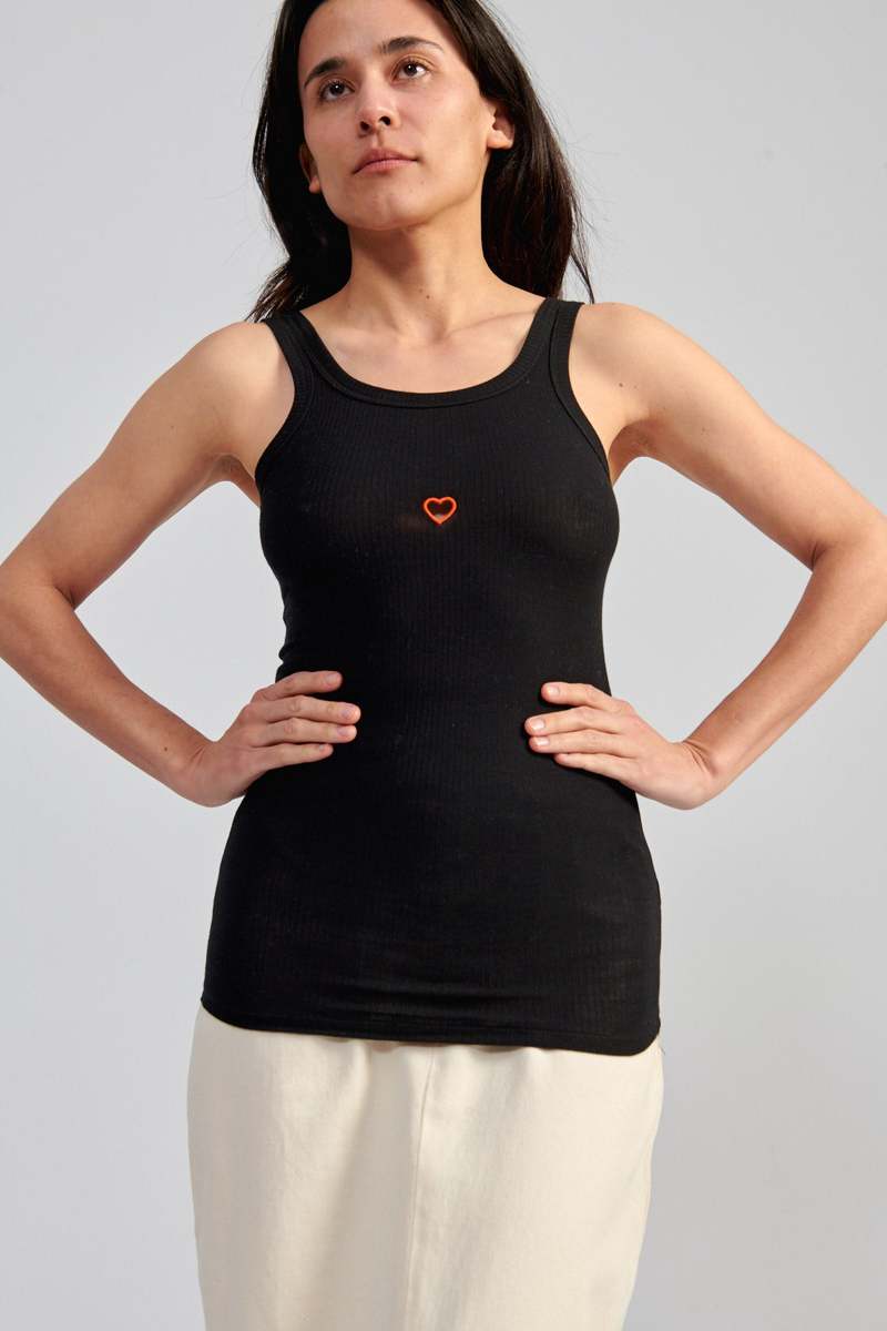 トップス baserange HEART TANK Heart Tank in Assortment | Fine organic cotton rib | en
