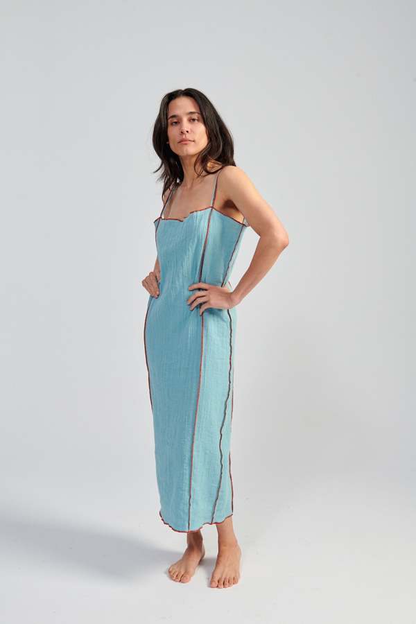 Baserange Shok Slip Dress - Wuxi Blue | Garmentory