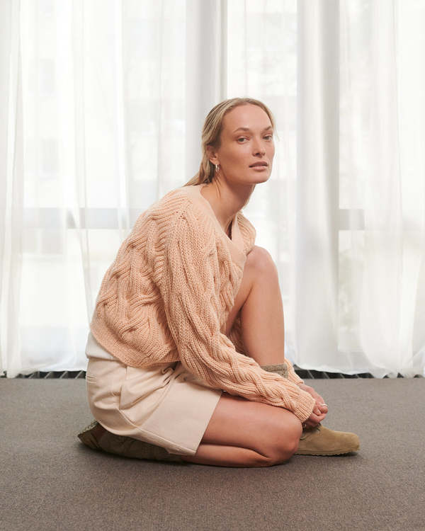 Nemunas: Silver Grey Merino Wool Cardigan