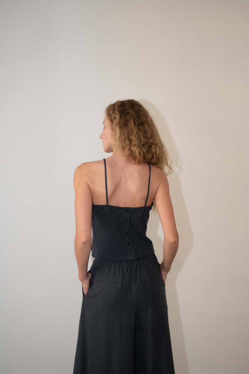 Zii Ropa Celine Top - Washed Black