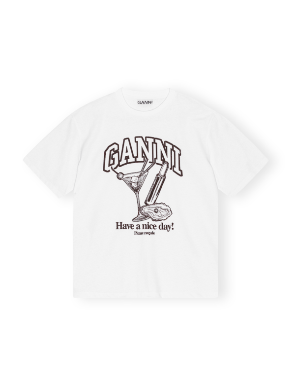GANNI 半袖 Tシャツ Future Heavy Drop Shoulder T-shirt GANNI 半袖 Tシャツ Future Heavy Drop Shoulder T-shirt (Ganni