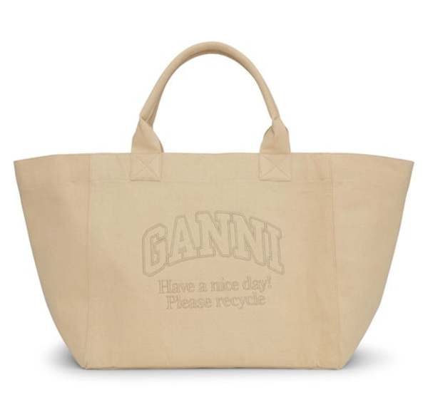 【関税＆送料込み】Ganni Xxl Logo Shopper Bag GANNI SHOPPER XXL