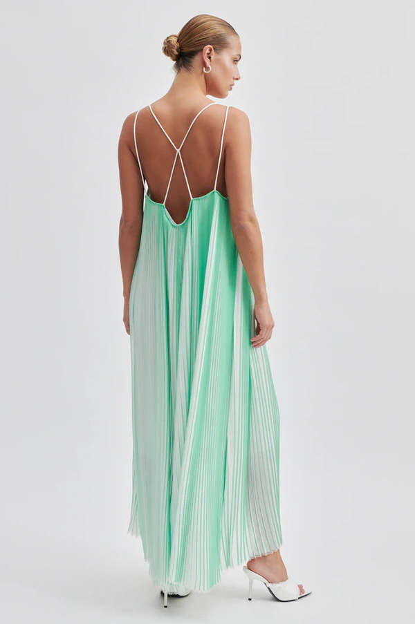 second female green dress Second Female Satina Dress - Lush Meadow, DRESSES