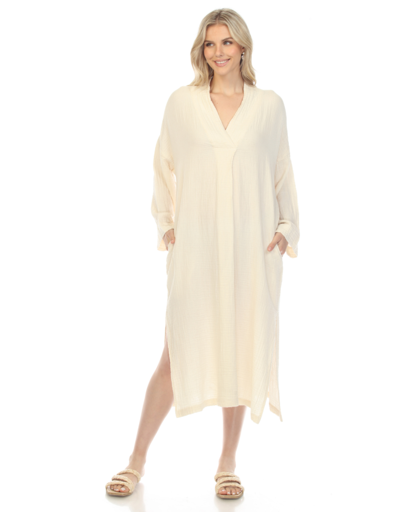 Honest Cotton Long Sleeve Tulum Dress