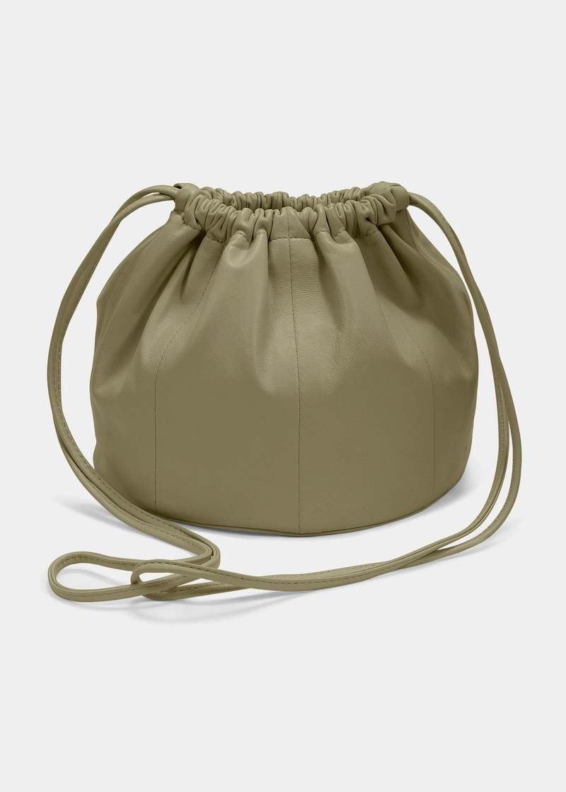Modern Weaving Drum Drawstring Bucket - Aloe | Garmentory Modern Weaving Drum Drawstring Bucket - Aloe | Garmentory
