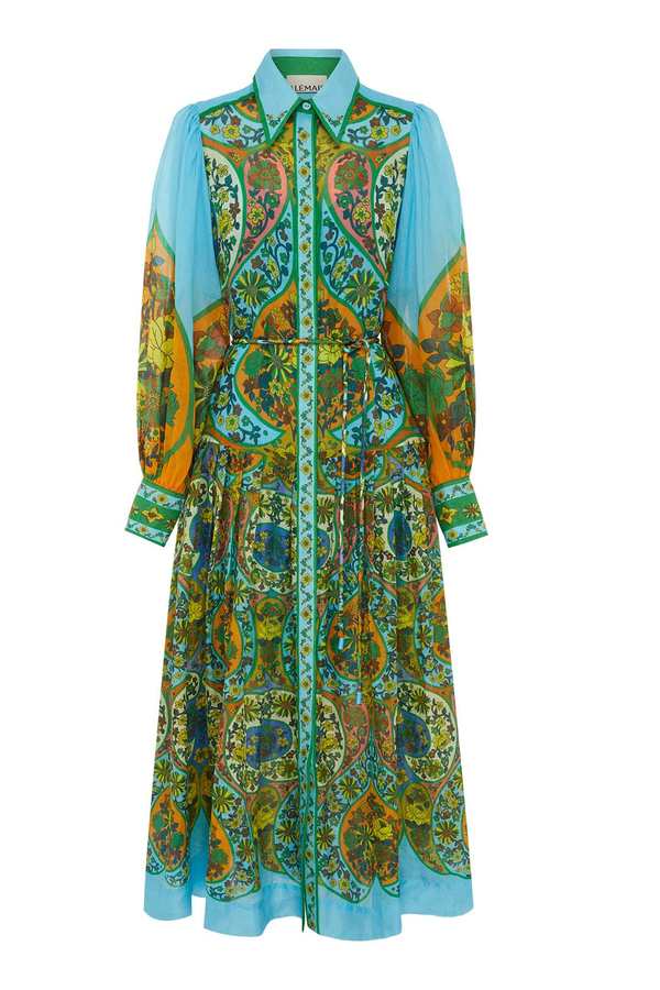 green emerald velvet dress DAY DREAM LINEN SHIRTDRESS main image 0