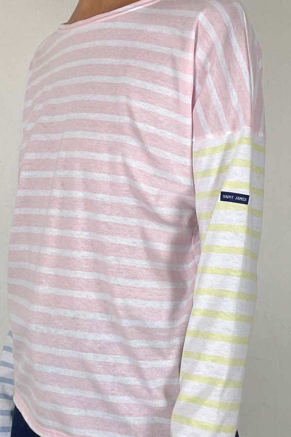 Saint James Pastel Tricolour Carolles Top - Multi