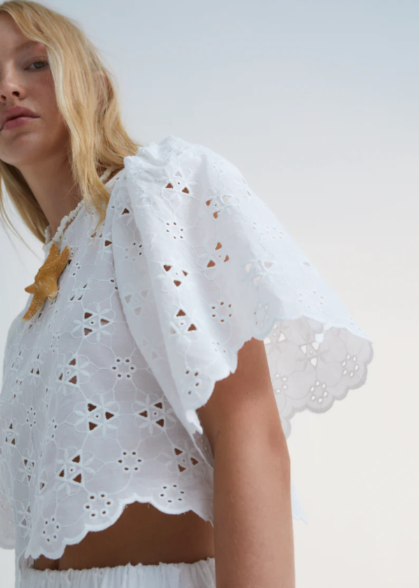 The New Society Abbott Woman Blouse White Garmentory