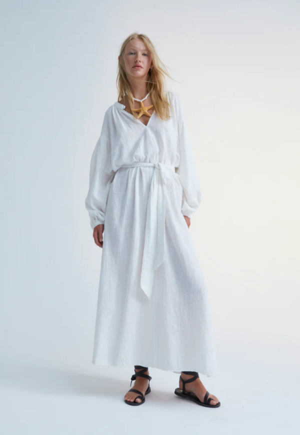 white christmas dresses Wanderlustulum Cotton Beach Kaftan Dress Maxi Tulum Dress Cover-Up |