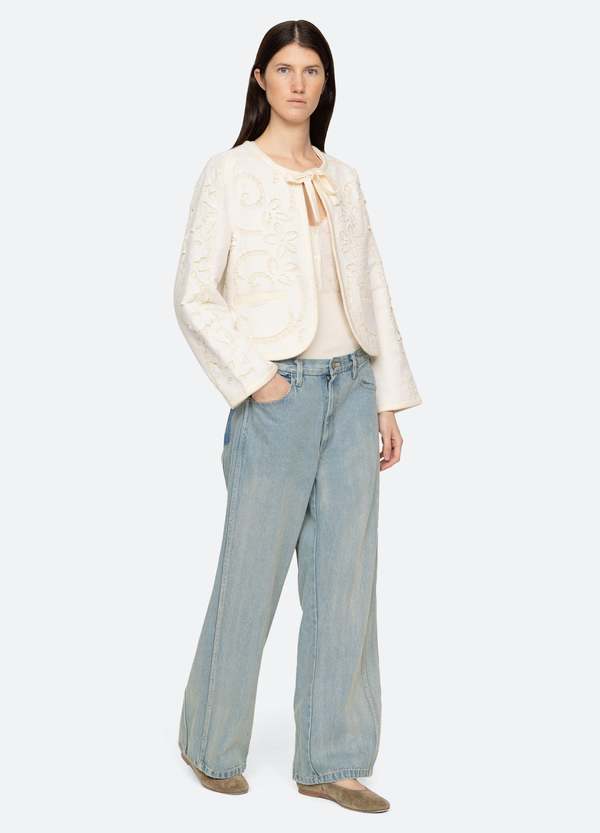 Sea NEW YORK★Edith Jacket ブークレ ジャケット Sea NY Edith Jacket - White | Garmentory