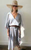 Two V Neck Caftan - Gray/Bronze - Thumbnail 1