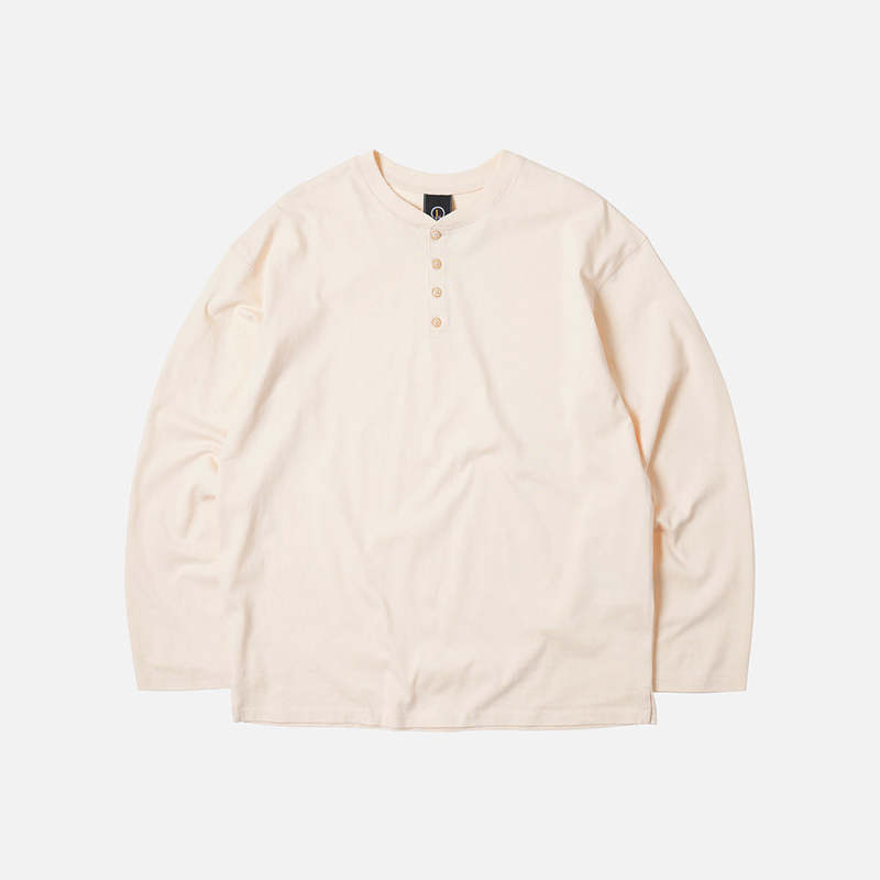 FrizmWorks Regular Henley Neck L/S Tee - Cream | Garmentory FrizmWorks Regular Henley Neck L/S Tee - Cream | Garmentory