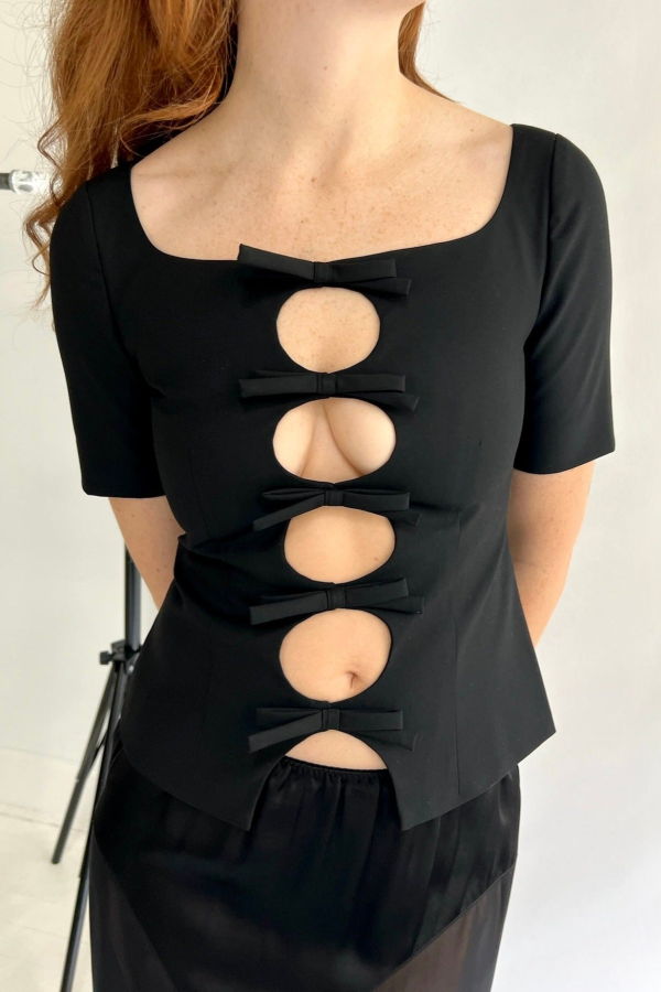 Sandy Liang Sorrel Top - Black