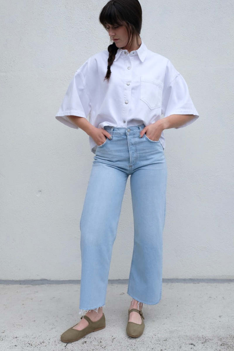 【関税込み】AGOLDE ホワイト Ren ジーンズ Ren Jean (Stretch) in White Wash – AGOLDE