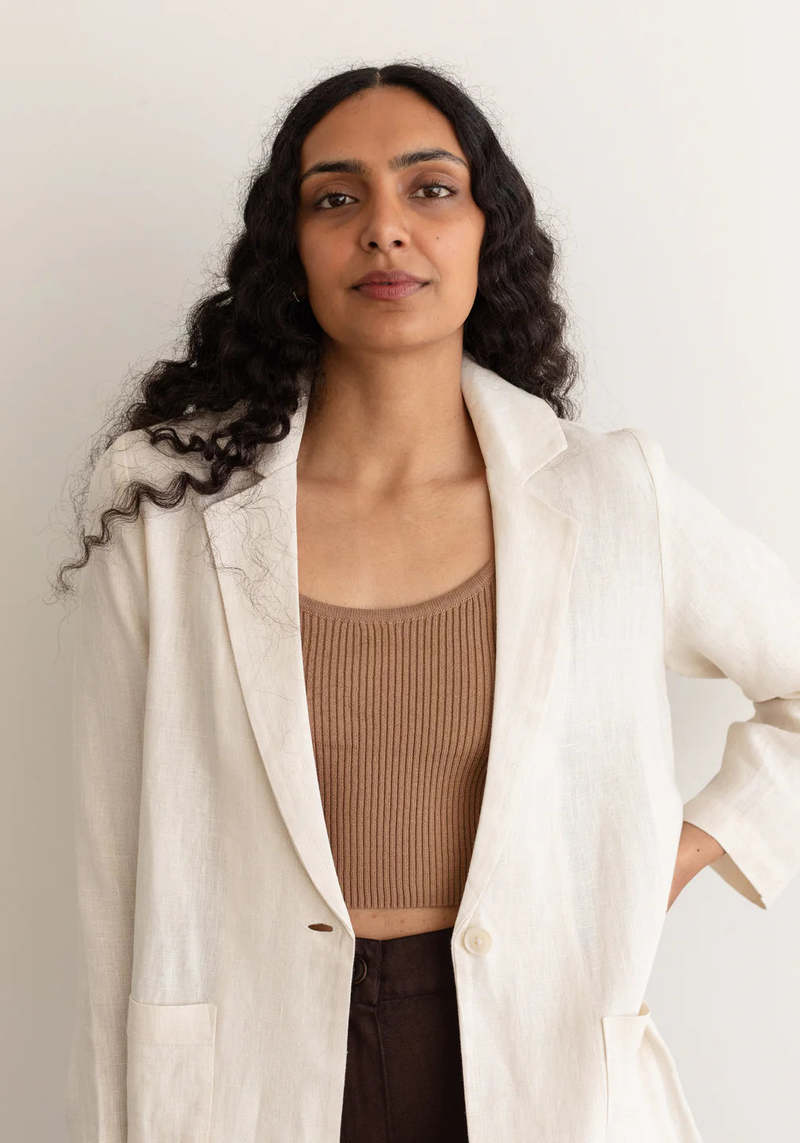 First Rite Everyday Blazer - Laundered Salt First Rite Everyday Blazer - Laundered Salt