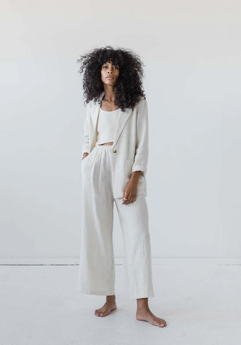 First Rite Everyday Blazer - Laundered Salt First Rite Everyday Blazer - Laundered Salt
