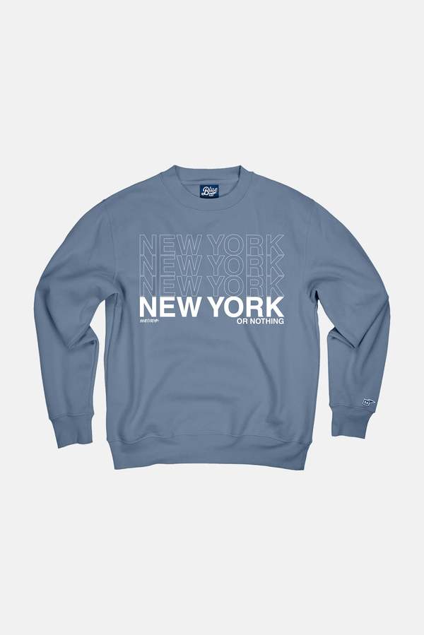 Blue&Cream New York or Nothing Crewneck - Baltic