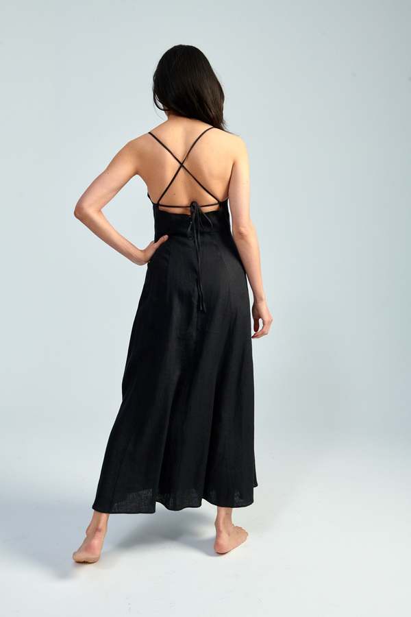 navy blue dress for baby girl Misun Maxi Dress by Mara Hoffman