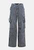 Ser.o.ya Jane Cargo Pant - Navy Stripe - Thumbnail 5