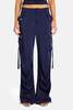 Ser.o.ya Lai Satin Cargo Pant - Navy - Thumbnail 1