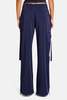 Ser.o.ya Lai Satin Cargo Pant - Navy - Thumbnail 3