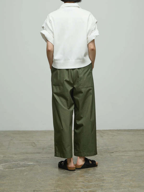 Namu Shop - Nicholson & Nicholson Hakama Poplin Trouser - Green