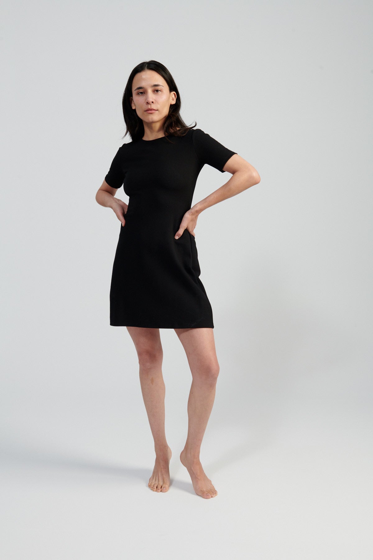 adrianna papell black dresses NOAH BLACK RUFFLE MINI DRESS  DISSH